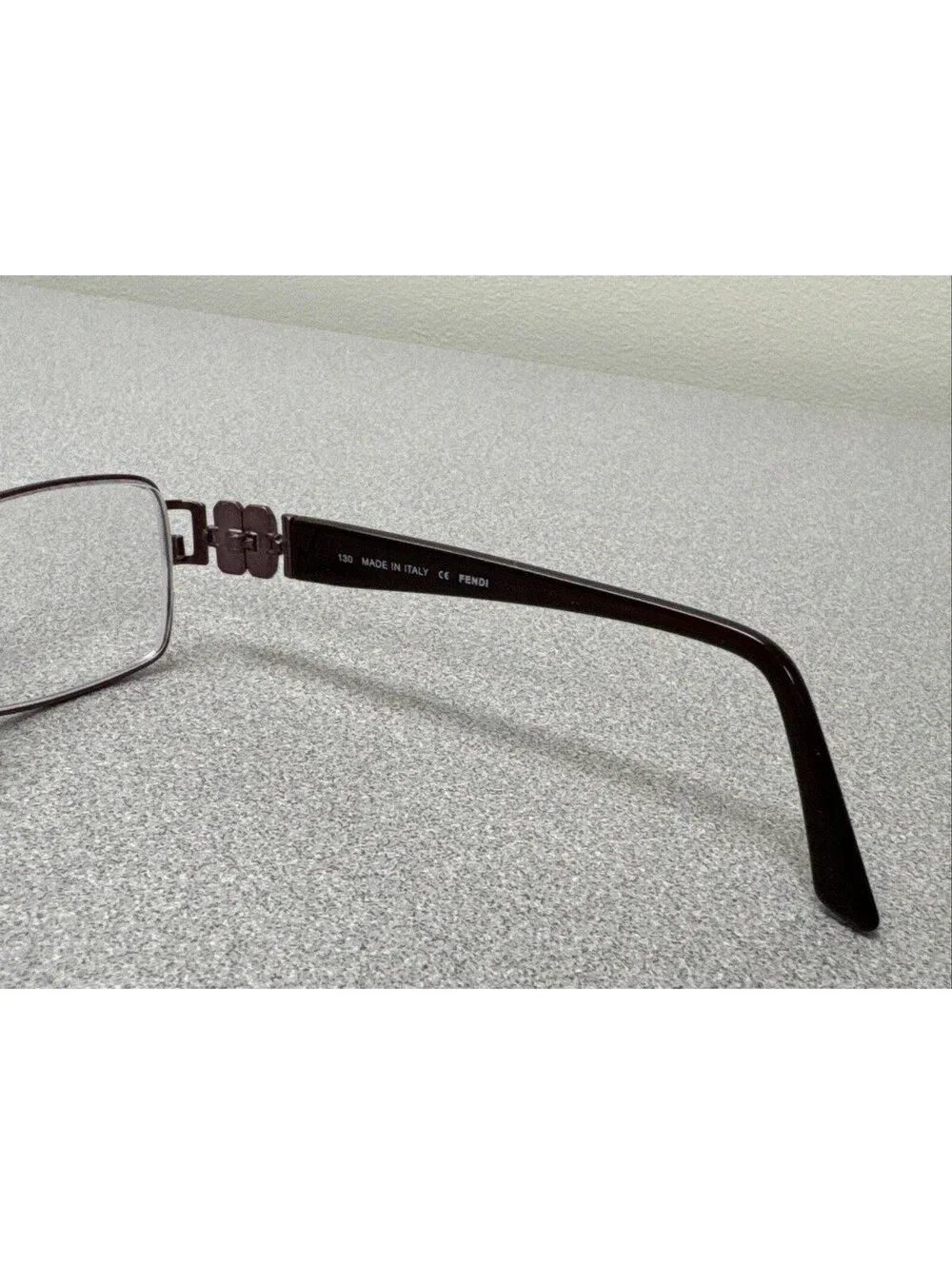 Fendi Eyeglasses F883 618 Burgundy Rectangular Metal Frames Women 53[]16-130